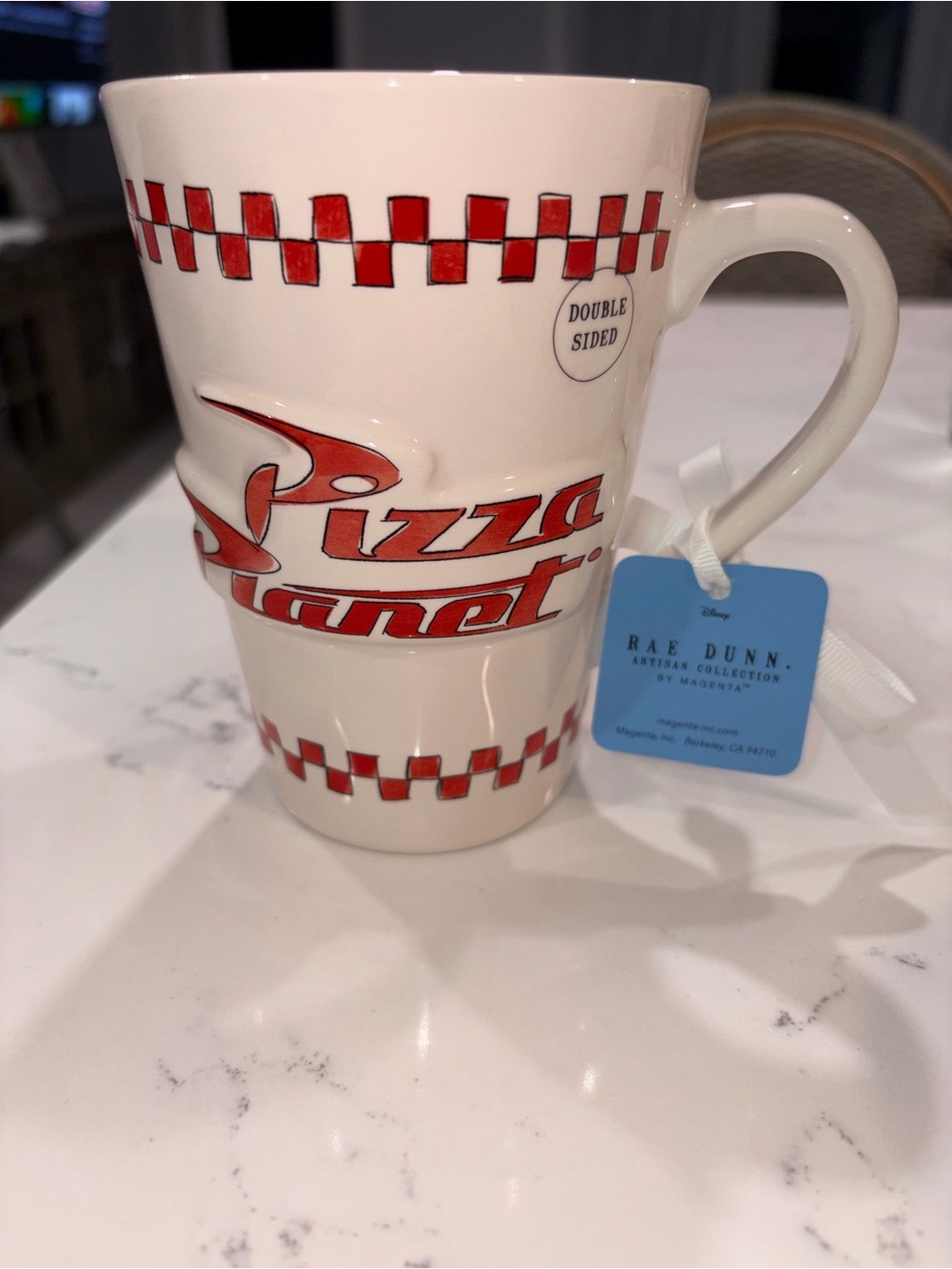 Rae Dunn x Pixar Disney Toy Story Pizza Planet Mug “Freshest in the Galaxy”